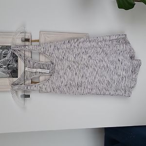 Lululemon Our Sport Tank Tiger Space Dye gray and white racer back tank top